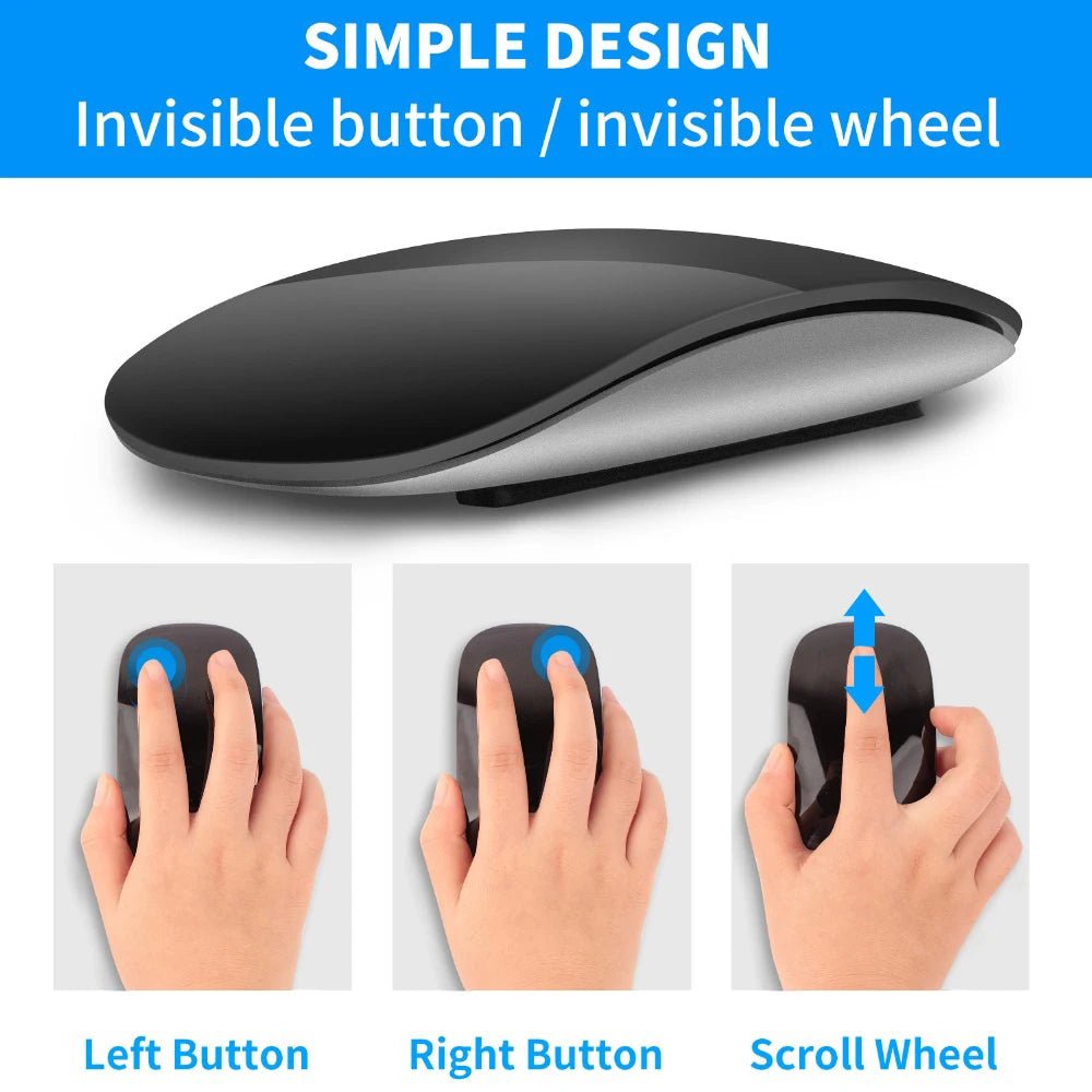 Cat Shop Boys - Bluetooth Wireless Magic Mouse Silent Rechargeable Laser Computer Mouse Slim Ergonomic PC Mice For Apple Macbook Microsoft