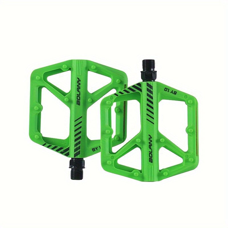 Cat Shop Boys - BOLANY Nylon Bike Pedals - Lightweight Design with DU Bearings, Reflective Panels, and Non - slip Surface