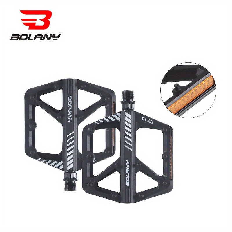 Cat Shop Boys - BOLANY Nylon Bike Pedals - Lightweight Design with DU Bearings, Reflective Panels, and Non - slip Surface