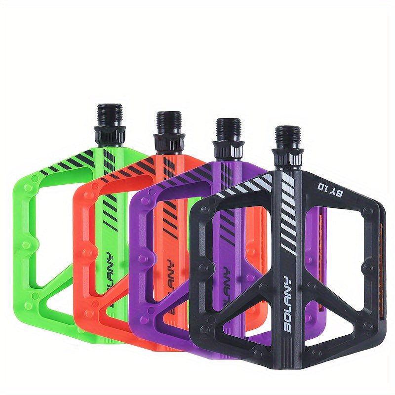 Cat Shop Boys - BOLANY Nylon Bike Pedals - Lightweight Design with DU Bearings, Reflective Panels, and Non - slip Surface