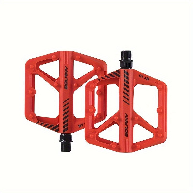 Cat Shop Boys - BOLANY Nylon Bike Pedals - Lightweight Design with DU Bearings, Reflective Panels, and Non - slip Surface