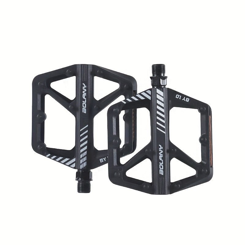 Cat Shop Boys - BOLANY Nylon Bike Pedals - Lightweight Design with DU Bearings, Reflective Panels, and Non - slip Surface