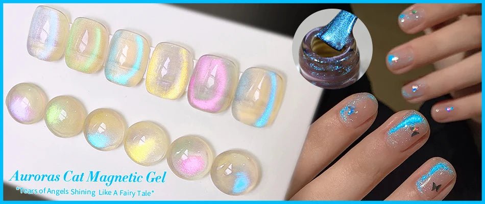 Cat Shop Boys - BORN PRETTY 5 in1 Glue Gel Reinforcement Gel No Wipe Top Coat Manicure UV LED Soak Off Nail Gel Varnish 3D Chrome Design