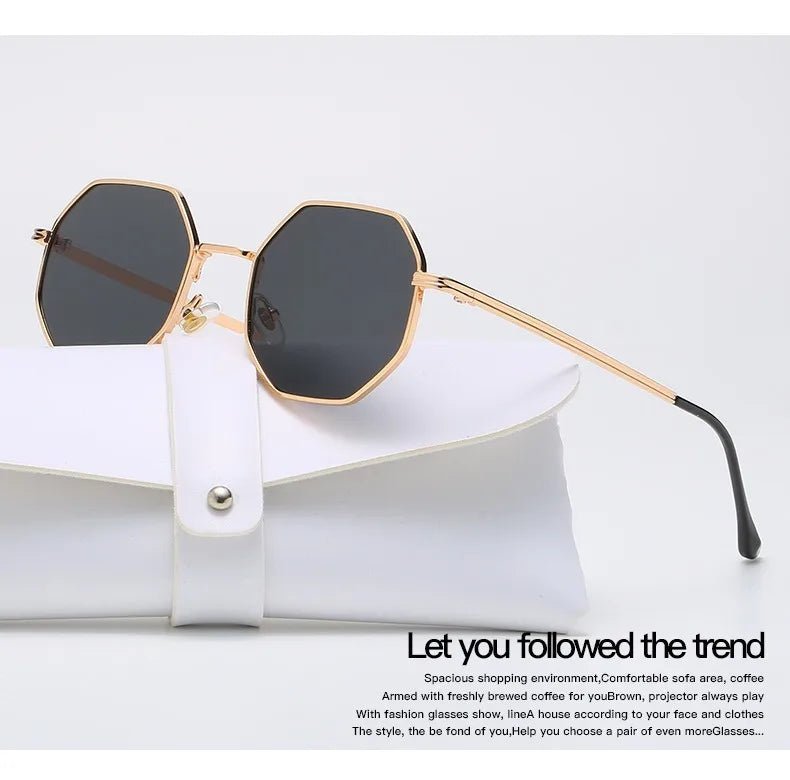 Cat Shop Boys - Brand Design 2024 Fashion New Polygonal Metal Sunglasses Retro Ladies Glasses Classic Trend Luxury Driving Travel Eyewear Uv400