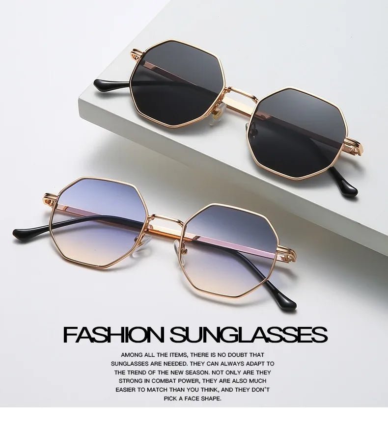 Cat Shop Boys - Brand Design 2024 Fashion New Polygonal Metal Sunglasses Retro Ladies Glasses Classic Trend Luxury Driving Travel Eyewear Uv400