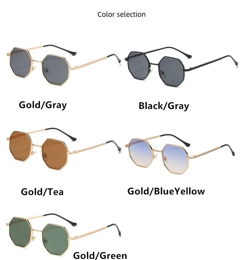 Cat Shop Boys - Brand Design 2024 Fashion New Polygonal Metal Sunglasses Retro Ladies Glasses Classic Trend Luxury Driving Travel Eyewear Uv400