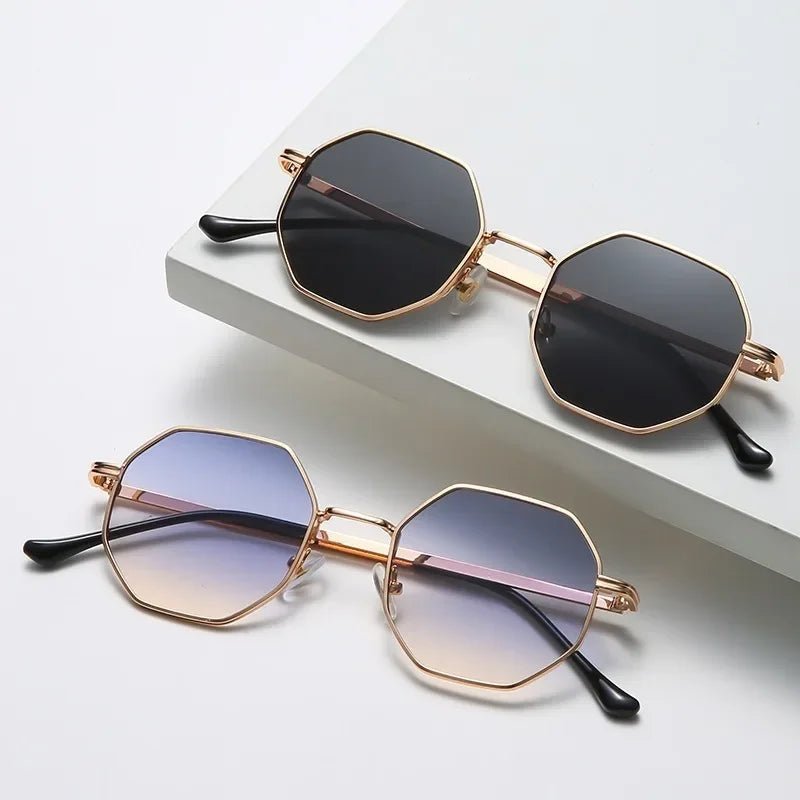 Cat Shop Boys - Brand Design 2024 Fashion New Polygonal Metal Sunglasses Retro Ladies Glasses Classic Trend Luxury Driving Travel Eyewear Uv400