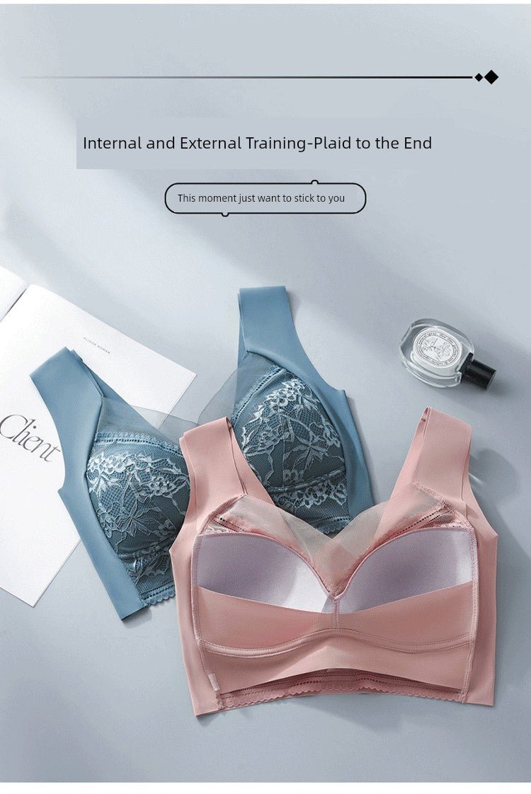 Cat Shop Boys - Breasts Contracting Bra Full Cup Thin 2024 New Arrival Best Selling Bra Female Breast Holding Push up and Anti - Sagging Bra