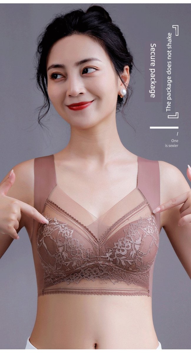 Cat Shop Boys - Breasts Contracting Bra Full Cup Thin 2024 New Arrival Best Selling Bra Female Breast Holding Push up and Anti - Sagging Bra