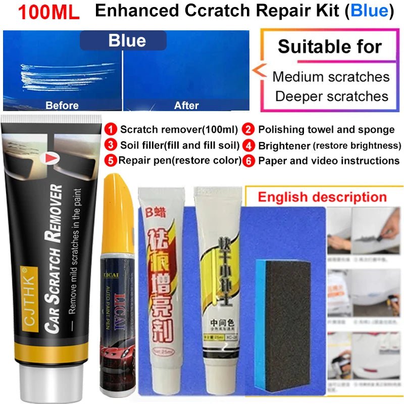 Cat Shop Boys - Car Scratch Remover Paint Care Tools Auto Swirl Remover Scratches Repair Polishing Anti Scratch Wax Auto Body Grinding Compound