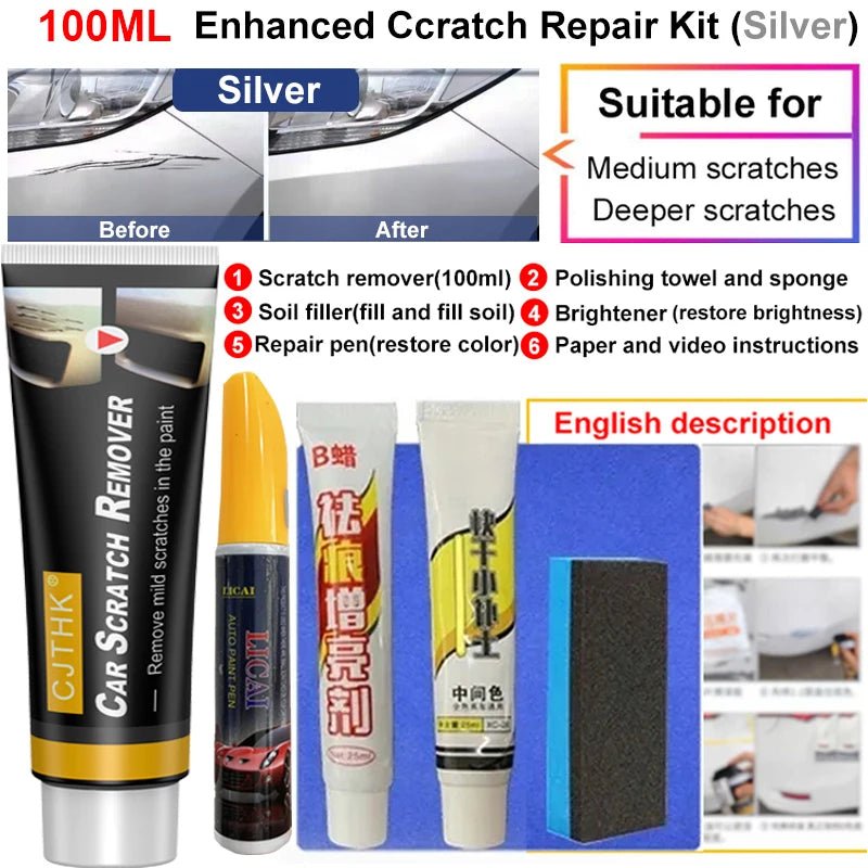 Cat Shop Boys - Car Scratch Remover Paint Care Tools Auto Swirl Remover Scratches Repair Polishing Anti Scratch Wax Auto Body Grinding Compound