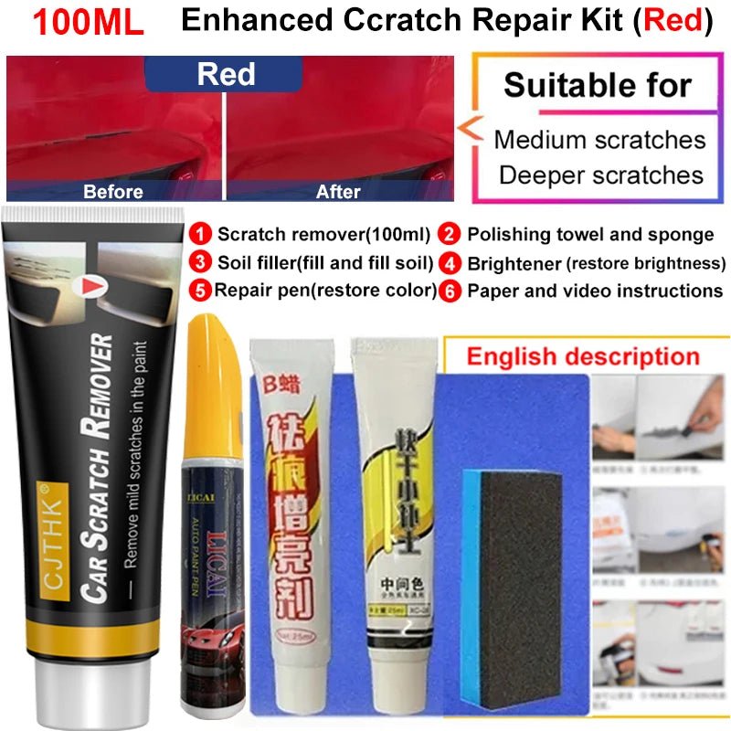 Cat Shop Boys - Car Scratch Remover Paint Care Tools Auto Swirl Remover Scratches Repair Polishing Anti Scratch Wax Auto Body Grinding Compound