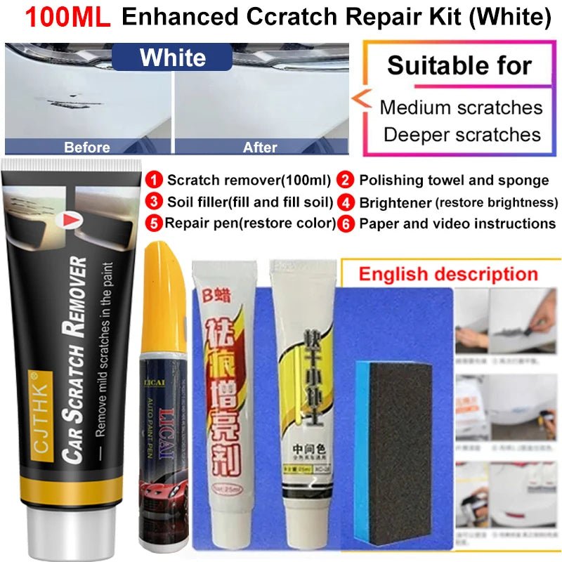 Cat Shop Boys - Car Scratch Remover Paint Care Tools Auto Swirl Remover Scratches Repair Polishing Anti Scratch Wax Auto Body Grinding Compound