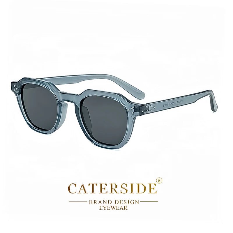 Cat Shop Boys - CATERSIDE Retro Polarized Sunglasses Men Ultralight TR90 Frame Polygon Women Sun Glasses Outdoor High Quality Travel Eyewear