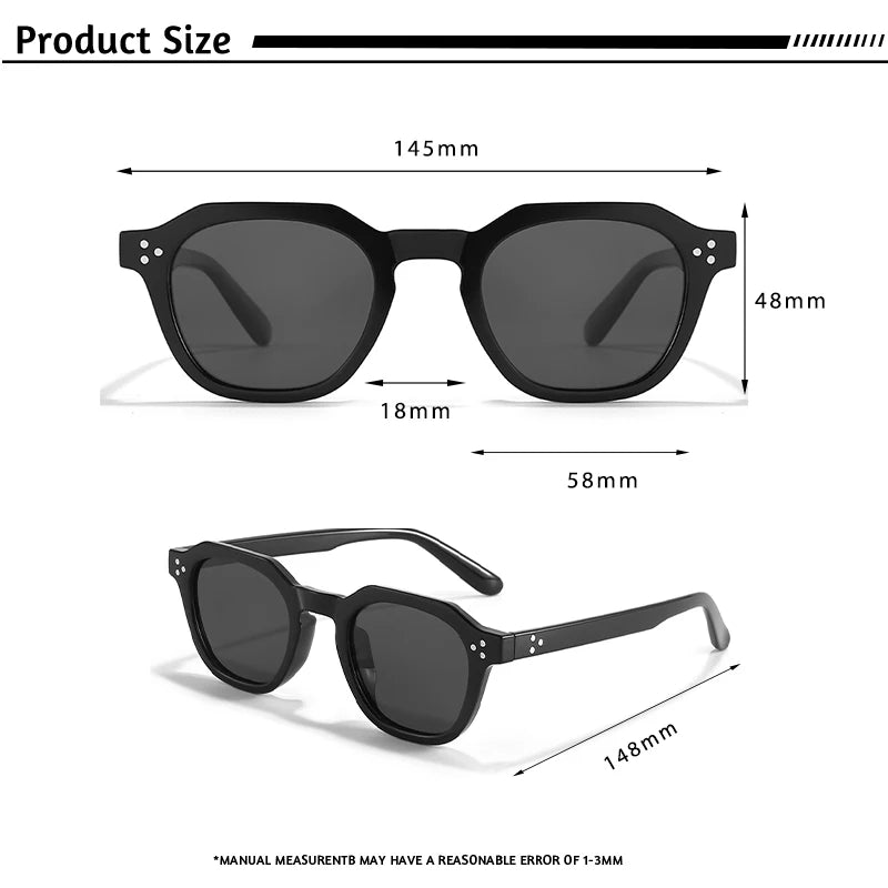 Cat Shop Boys - CATERSIDE Retro Polarized Sunglasses Men Ultralight TR90 Frame Polygon Women Sun Glasses Outdoor High Quality Travel Eyewear