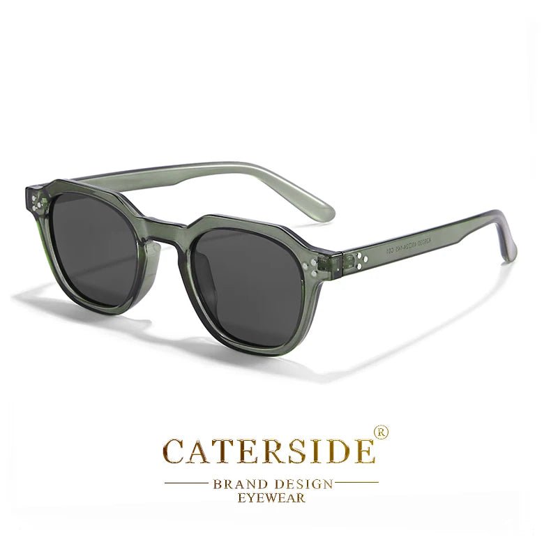 Cat Shop Boys - CATERSIDE Retro Polarized Sunglasses Men Ultralight TR90 Frame Polygon Women Sun Glasses Outdoor High Quality Travel Eyewear