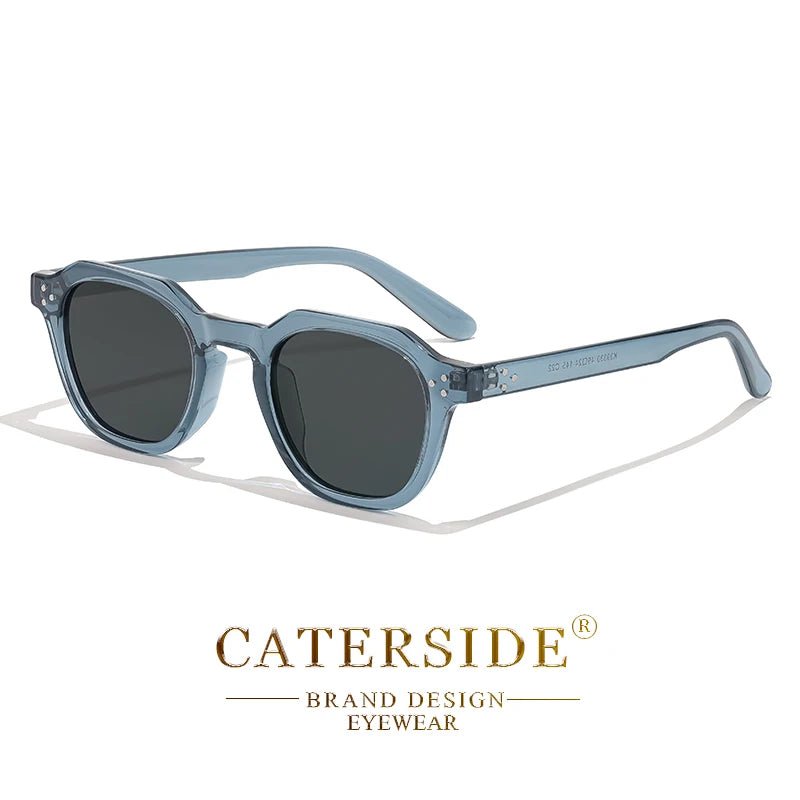 Cat Shop Boys - CATERSIDE Retro Polarized Sunglasses Men Ultralight TR90 Frame Polygon Women Sun Glasses Outdoor High Quality Travel Eyewear