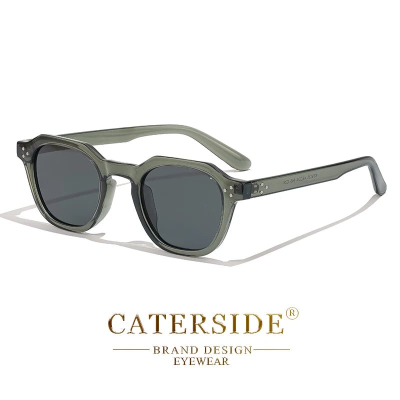 Cat Shop Boys - CATERSIDE Retro Polarized Sunglasses Men Ultralight TR90 Frame Polygon Women Sun Glasses Outdoor High Quality Travel Eyewear