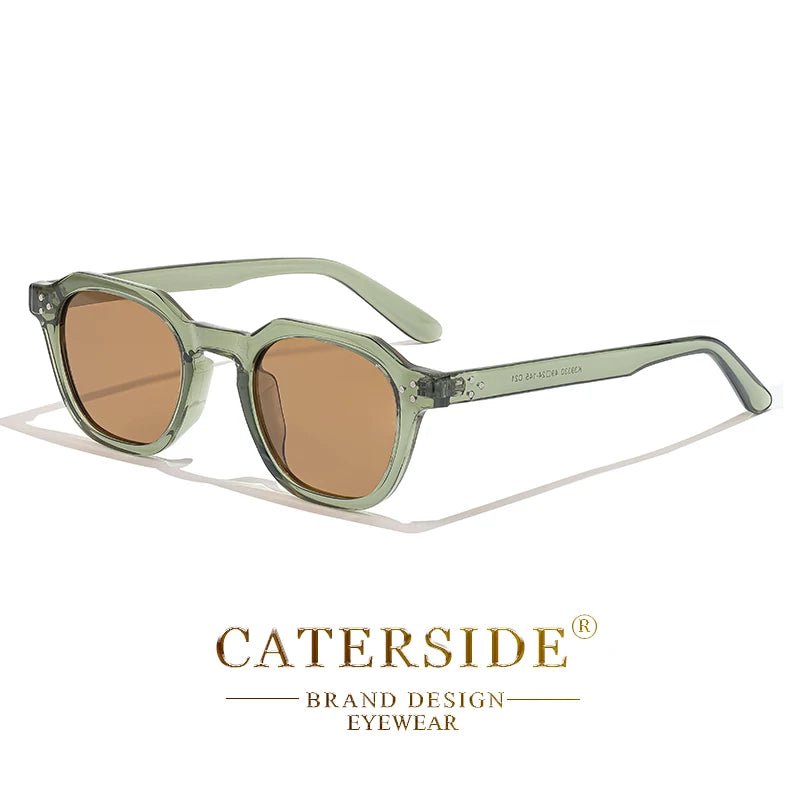 Cat Shop Boys - CATERSIDE Retro Polarized Sunglasses Men Ultralight TR90 Frame Polygon Women Sun Glasses Outdoor High Quality Travel Eyewear