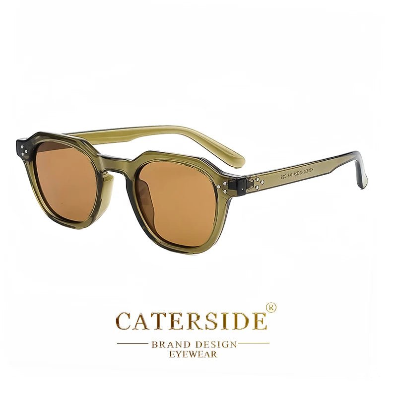 Cat Shop Boys - CATERSIDE Retro Polarized Sunglasses Men Ultralight TR90 Frame Polygon Women Sun Glasses Outdoor High Quality Travel Eyewear