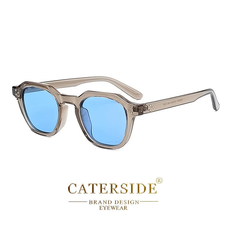 Cat Shop Boys - CATERSIDE Retro Polarized Sunglasses Men Ultralight TR90 Frame Polygon Women Sun Glasses Outdoor High Quality Travel Eyewear