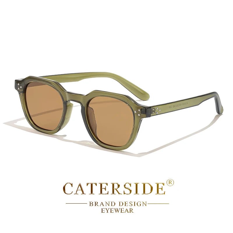 Cat Shop Boys - CATERSIDE Retro Polarized Sunglasses Men Ultralight TR90 Frame Polygon Women Sun Glasses Outdoor High Quality Travel Eyewear