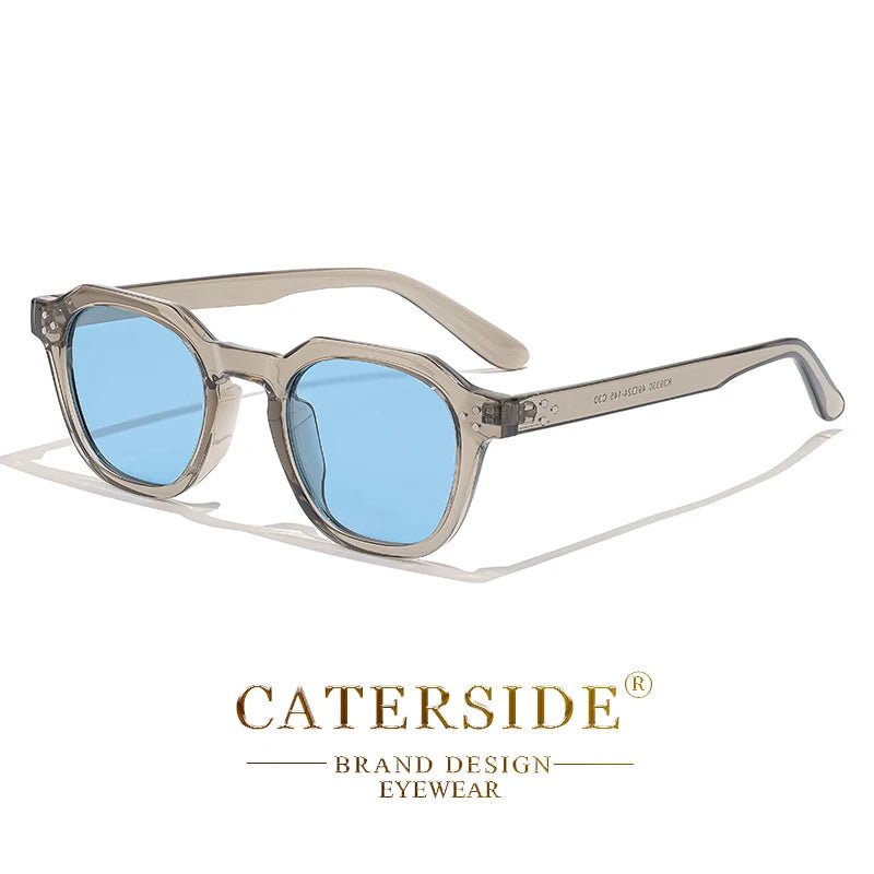 Cat Shop Boys - CATERSIDE Retro Polarized Sunglasses Men Ultralight TR90 Frame Polygon Women Sun Glasses Outdoor High Quality Travel Eyewear