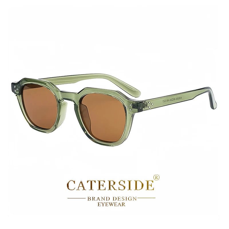 Cat Shop Boys - CATERSIDE Retro Polarized Sunglasses Men Ultralight TR90 Frame Polygon Women Sun Glasses Outdoor High Quality Travel Eyewear