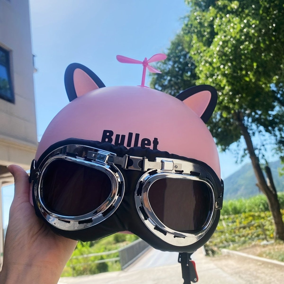 Cat Shop Boys - Cat's Ears Helmet Decoration, Motorcycle Electric Bicycle Cute Car Decoration Sticker