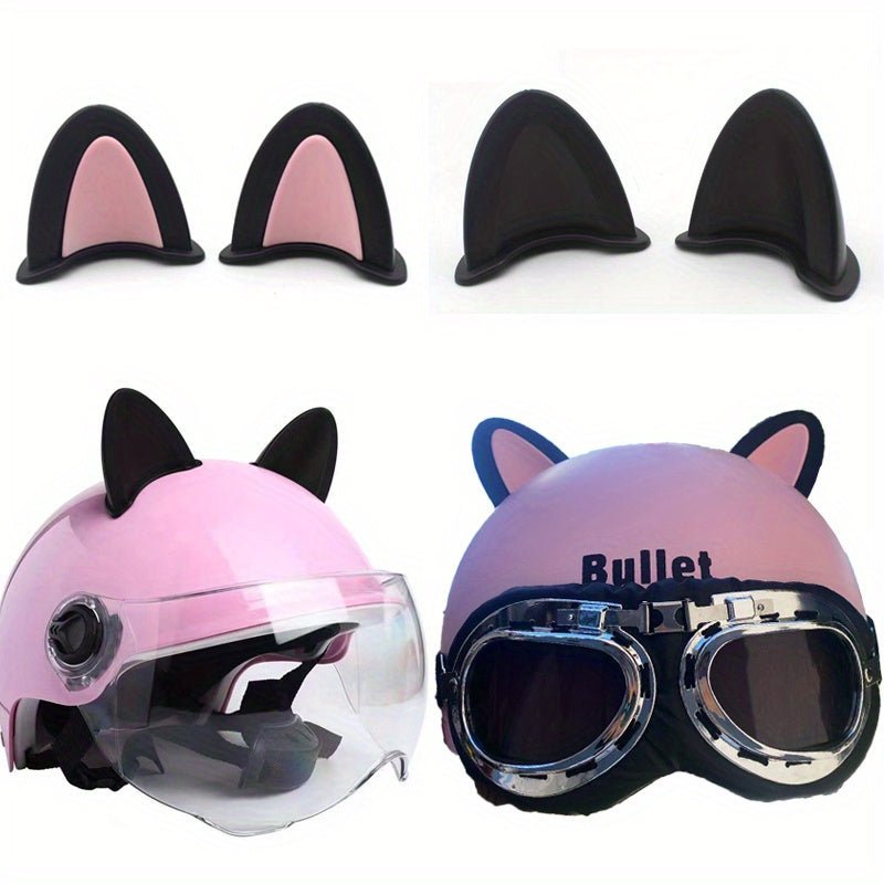 Cat Shop Boys - Cat's Ears Helmet Decoration, Motorcycle Electric Bicycle Cute Car Decoration Sticker