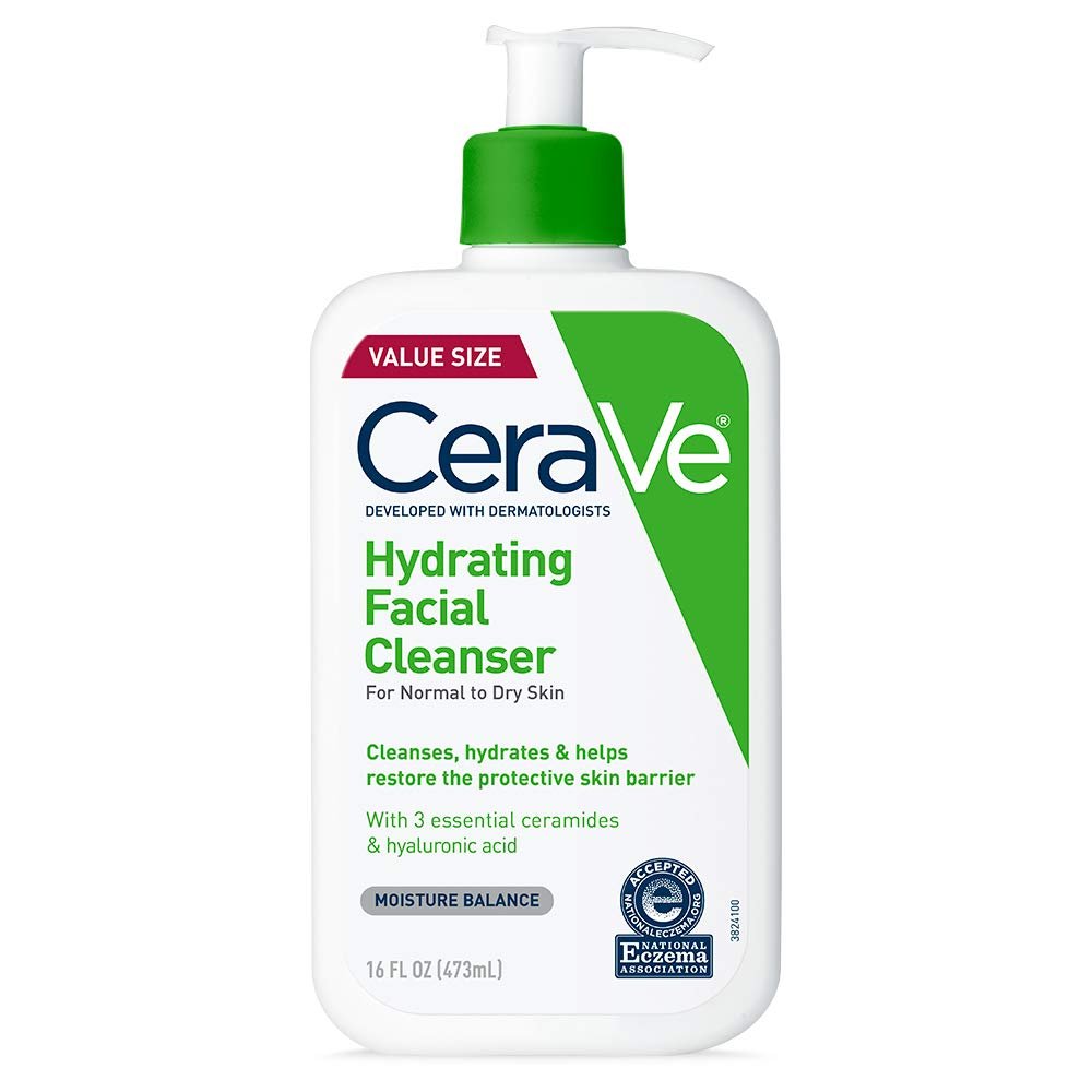 Cat Shop Boys - CeraVe Hydrating Facial Cleanser, Moisturizing Face Wash For Dry Skin, Hyaluronic Acid + Ceramides + Glycerin, Hydrating Cleanser For Normal To Dry Skin, National Eczema Association Certified