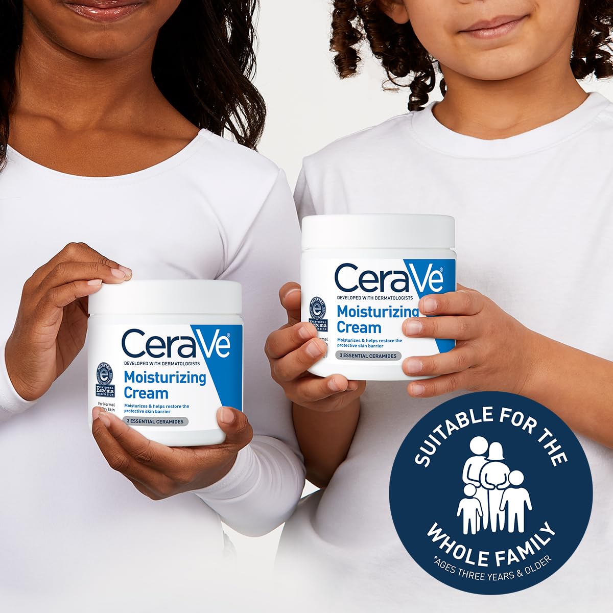 Cat Shop Boys - CeraVe Moisturizing Cream, Body and Face Moisturizer for Dry Skin, Body Cream with Hyaluronic Acid and Ceramides, Daily Moisturizer, Oil - Free, Fragrance Free, Non - Comedogenic, 19 Ounce