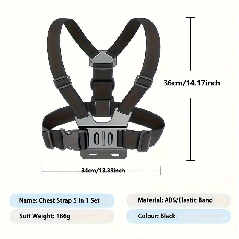 Cat Shop Boys - Chest Strap Cell Phone Holder, 1pc Adjustable Cell Phone Chest Strap Holder, Outdoor Riding Chest Strap Holder, First View Shooting Accessory For Skiing, Riding, Boating, Hunting, Sports