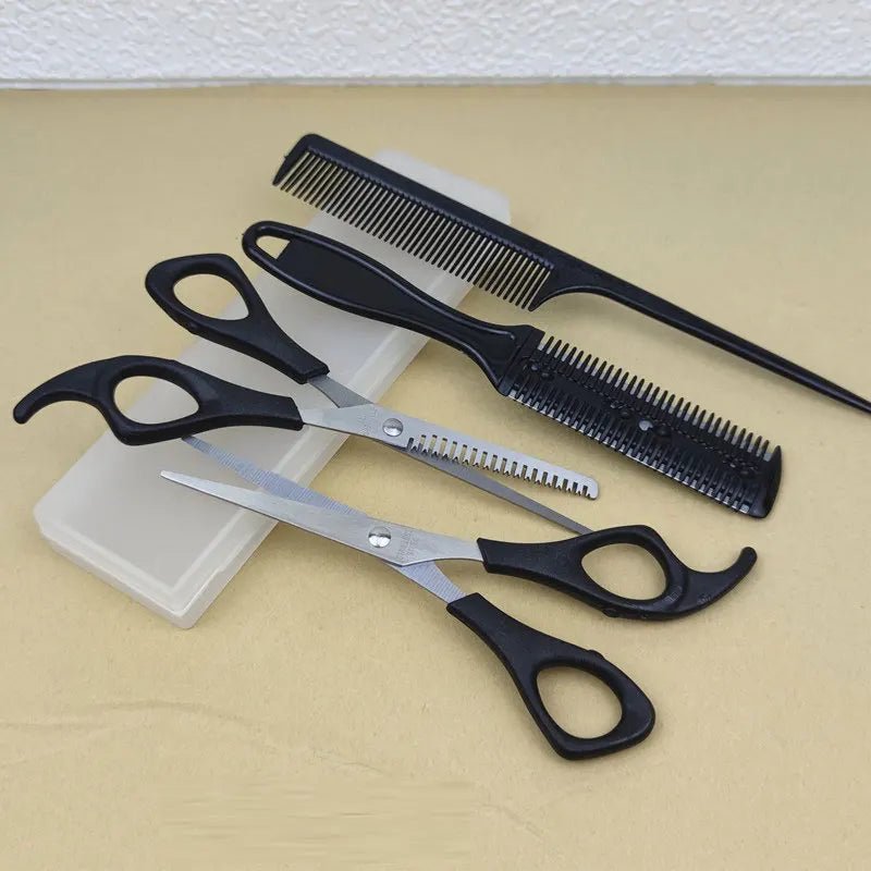 Cat Shop Boys - Children's Hair Cutting 4 - piece Baby Hair Cutting Set Hair Scissors Thin Teeth Scissors Flat Scissors Cross Border Pet Scissors