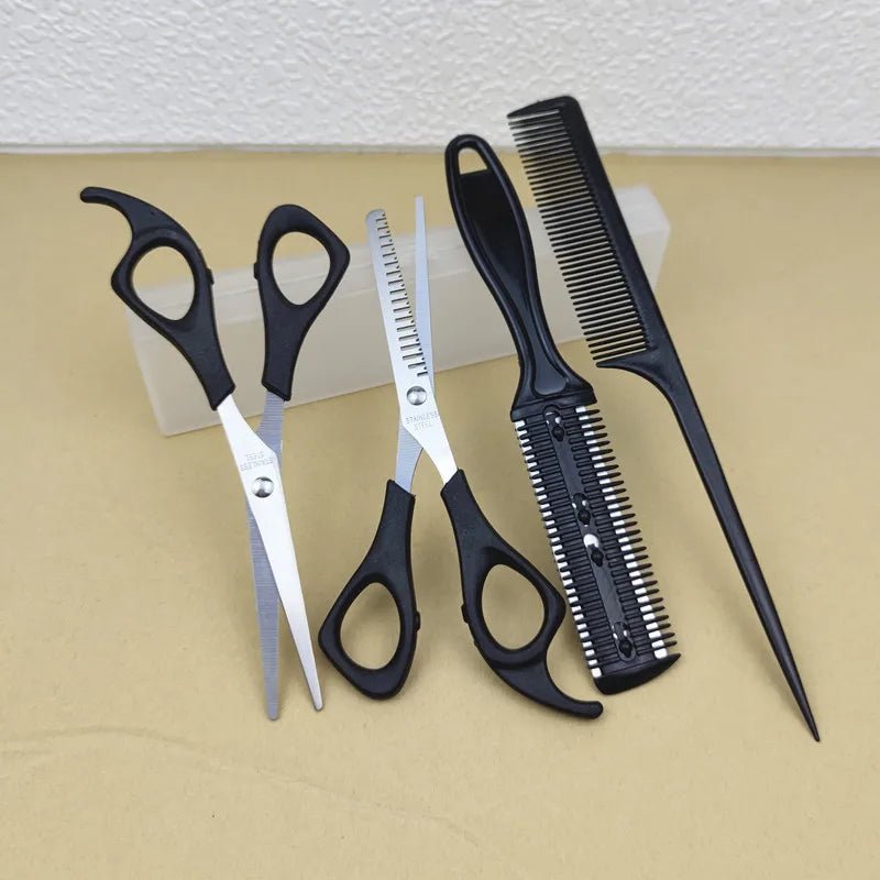 Cat Shop Boys - Children's Hair Cutting 4 - piece Baby Hair Cutting Set Hair Scissors Thin Teeth Scissors Flat Scissors Cross Border Pet Scissors