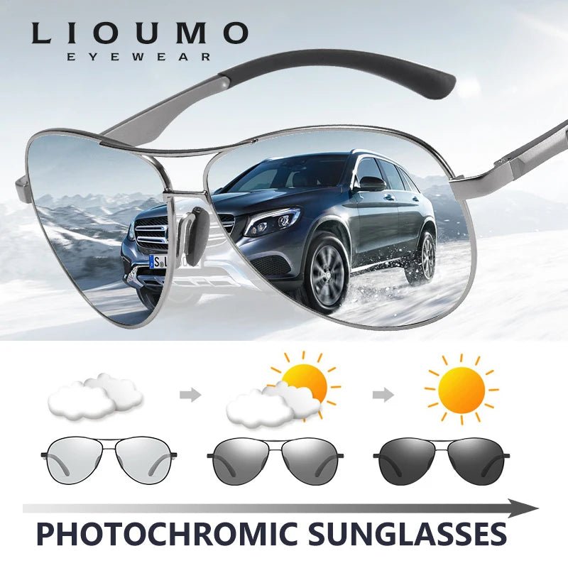 Cat Shop Boys - Classic Brand Design Pilot Photochromic Sunglasses Men Polarized Safety Driving Sun Glasses Women Anti - Glare gafas de sol hombre