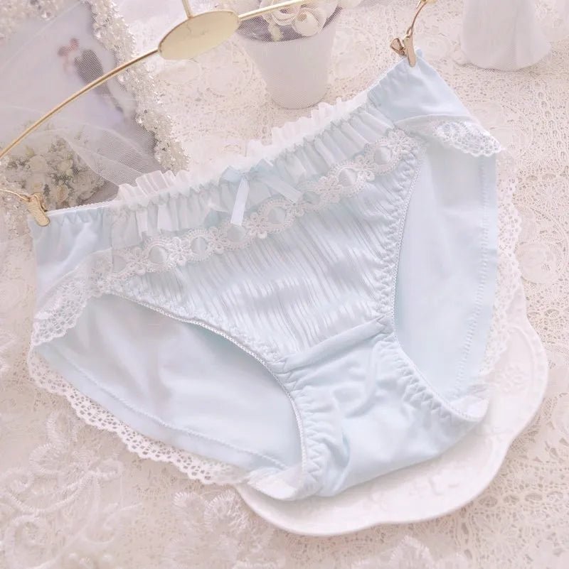 Cat Shop Boys - Cotton Ruffle Cute Lovely Sweety Girl Panties Bow Japanese Princess Style High Elasticity Breathable Sexy Women Underwear Breifs