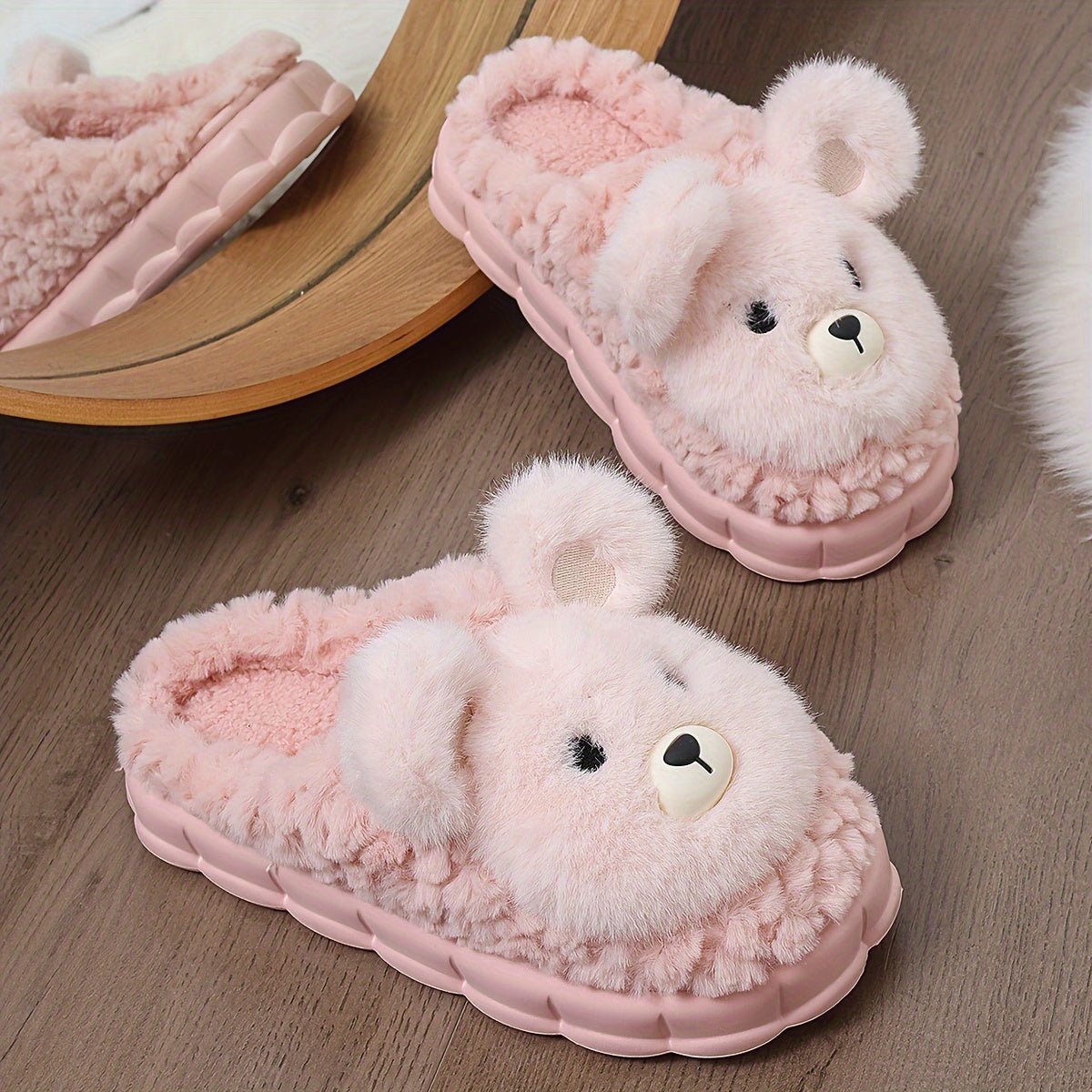 Cat Shop Boys - Cozy Cartoon Plush Slippers for Women - Ultra - Soft, Thick Sole with Warm Lining & Non - Slip Sole, Perfect for Winter Comfort