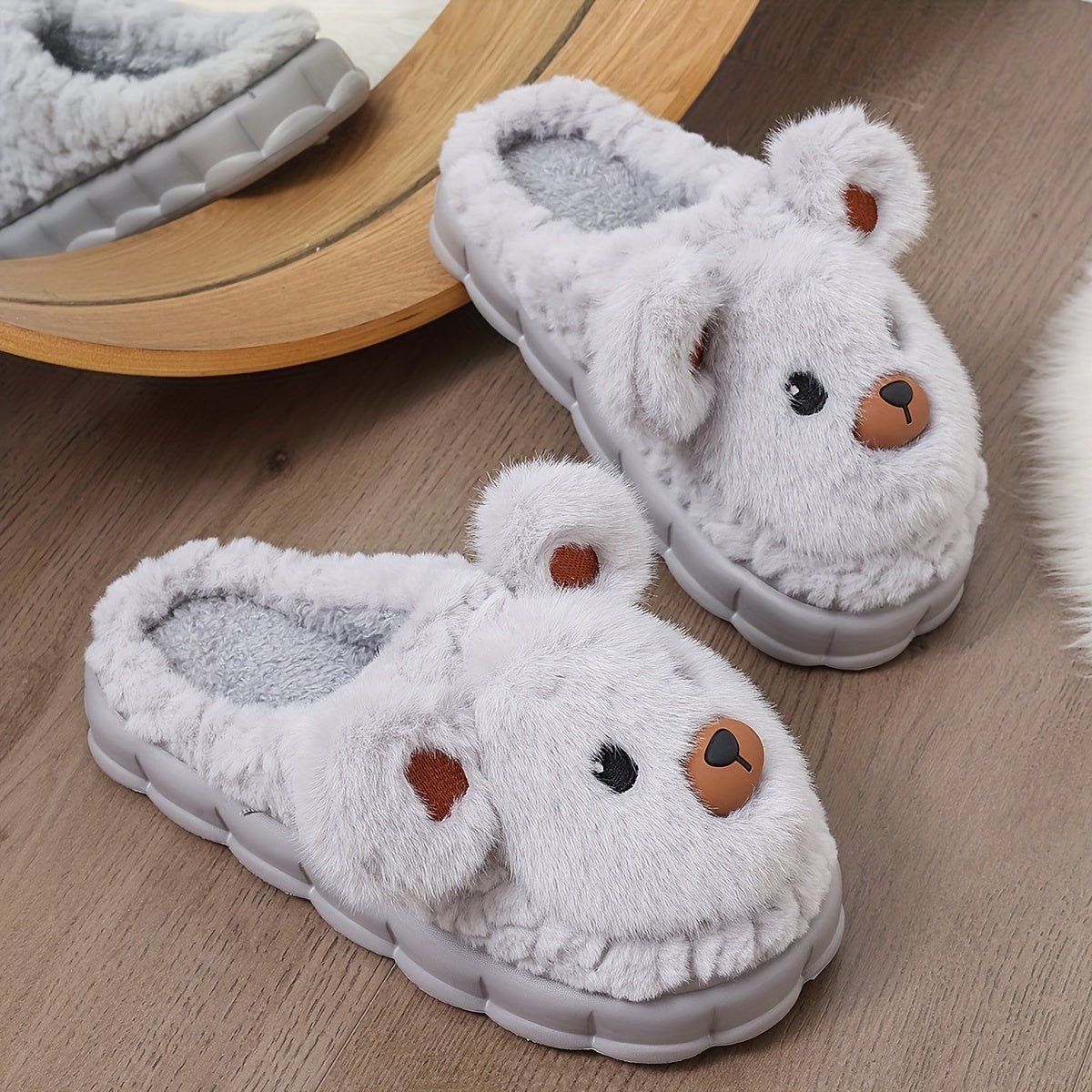 Cat Shop Boys - Cozy Cartoon Plush Slippers for Women - Ultra - Soft, Thick Sole with Warm Lining & Non - Slip Sole, Perfect for Winter Comfort