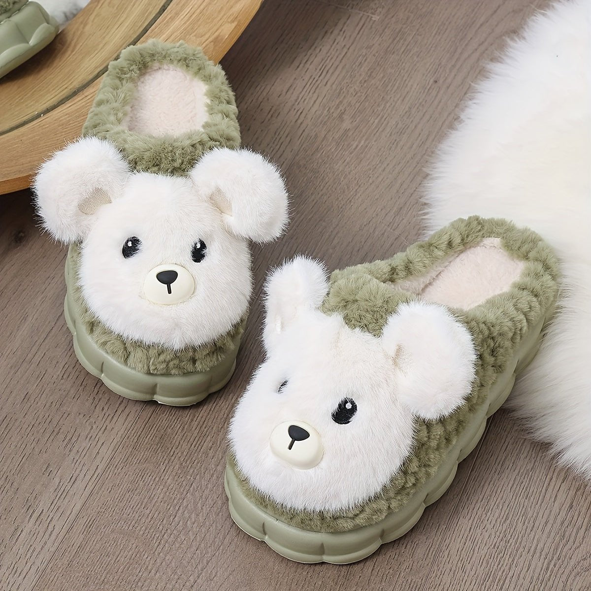 Cat Shop Boys - Cozy Cartoon Plush Slippers for Women - Ultra - Soft, Thick Sole with Warm Lining & Non - Slip Sole, Perfect for Winter Comfort