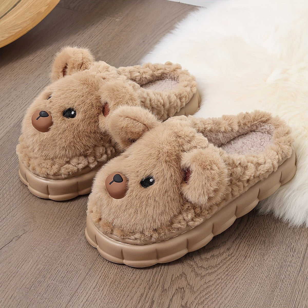 Cat Shop Boys - Cozy Cartoon Plush Slippers for Women - Ultra - Soft, Thick Sole with Warm Lining & Non - Slip Sole, Perfect for Winter Comfort