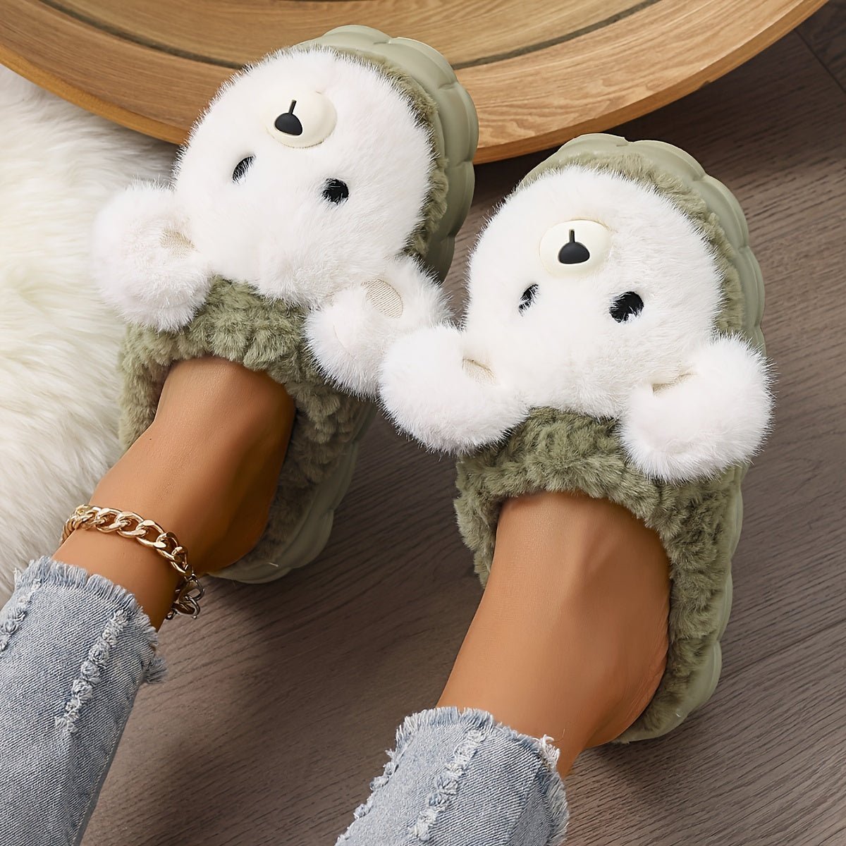 Cat Shop Boys - Cozy Cartoon Plush Slippers for Women - Ultra - Soft, Thick Sole with Warm Lining & Non - Slip Sole, Perfect for Winter Comfort