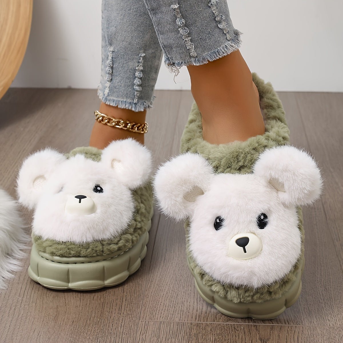 Cat Shop Boys - Cozy Cartoon Plush Slippers for Women - Ultra - Soft, Thick Sole with Warm Lining & Non - Slip Sole, Perfect for Winter Comfort