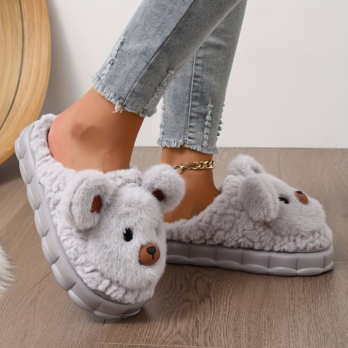 Cat Shop Boys - Cozy Cartoon Plush Slippers for Women - Ultra - Soft, Thick Sole with Warm Lining & Non - Slip Sole, Perfect for Winter Comfort