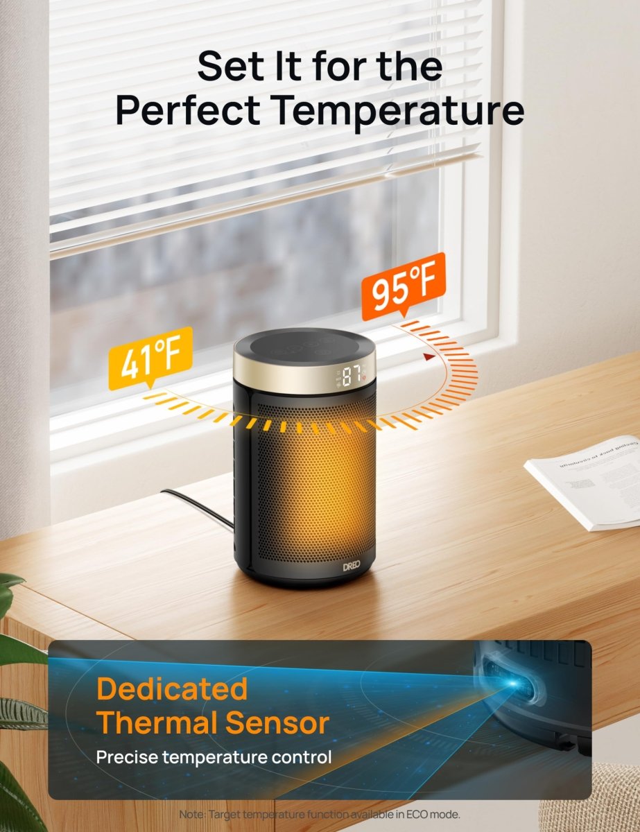 Cat Shop Boys - Dreo Space Heater, Portable Electric Heaters for Indoor Use with Thermostat and Remote, 2024 Upgraded, Digital Display, 12H Timer, 5 Mode, 1500W PTC Ceramic Fast Safety Heat for Office Bedroom Home