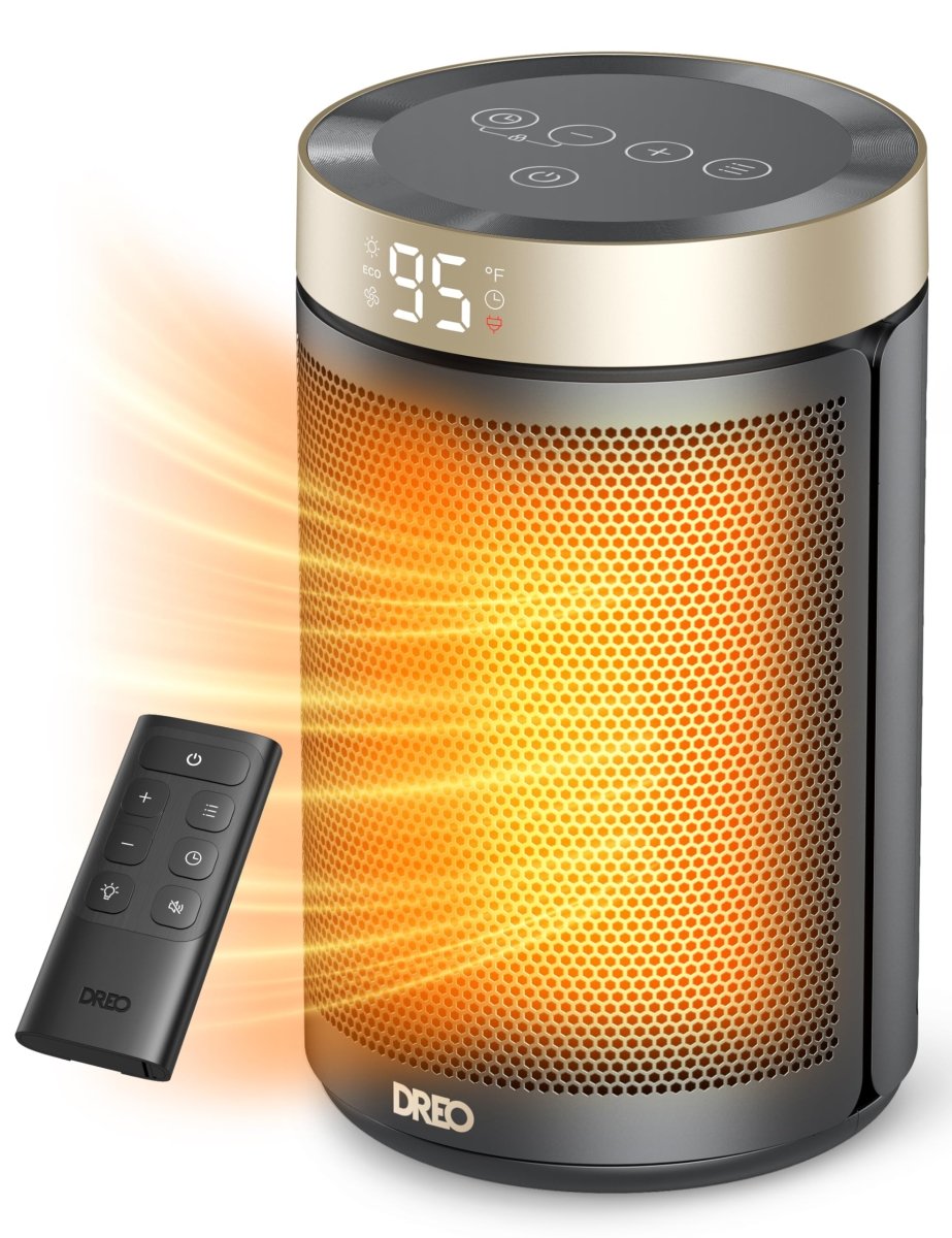 Cat Shop Boys - Dreo Space Heater, Portable Electric Heaters for Indoor Use with Thermostat and Remote, 2024 Upgraded, Digital Display, 12H Timer, 5 Mode, 1500W PTC Ceramic Fast Safety Heat for Office Bedroom Home