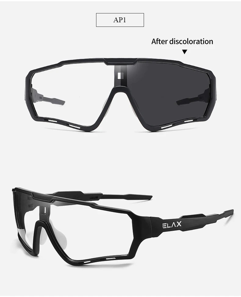 Cat Shop Boys - ELAX Brand New Style Photochromic Sunglasses Sports Men Women Mtb Bike Bicycle Eyewear Cycling Glasses