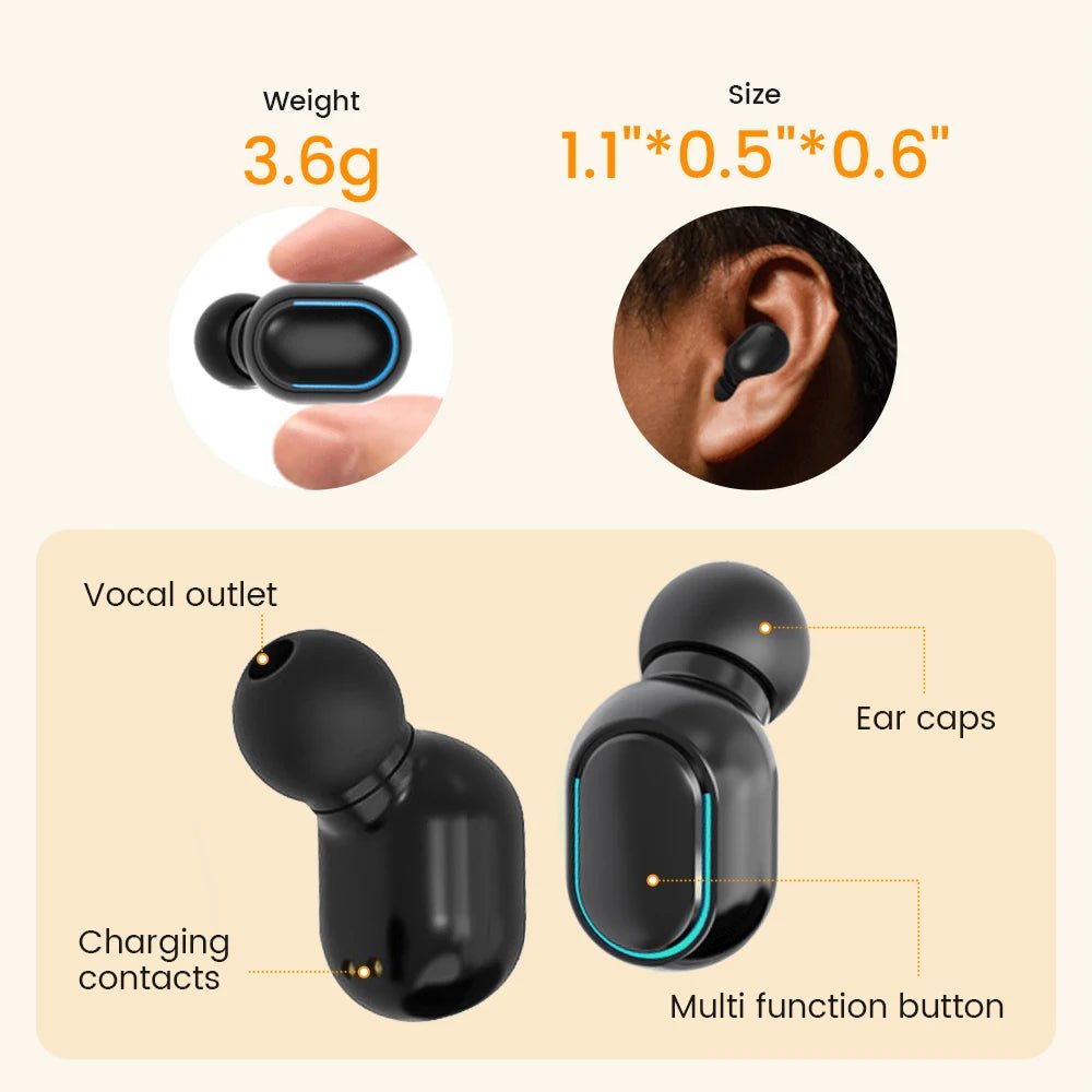 Cat Shop Boys - Elderly Hearing Aid Rechargeable ITE Deaf The Listening Device Mini Wireless Sound Amplifier Invisible Hearing Aids Headphones