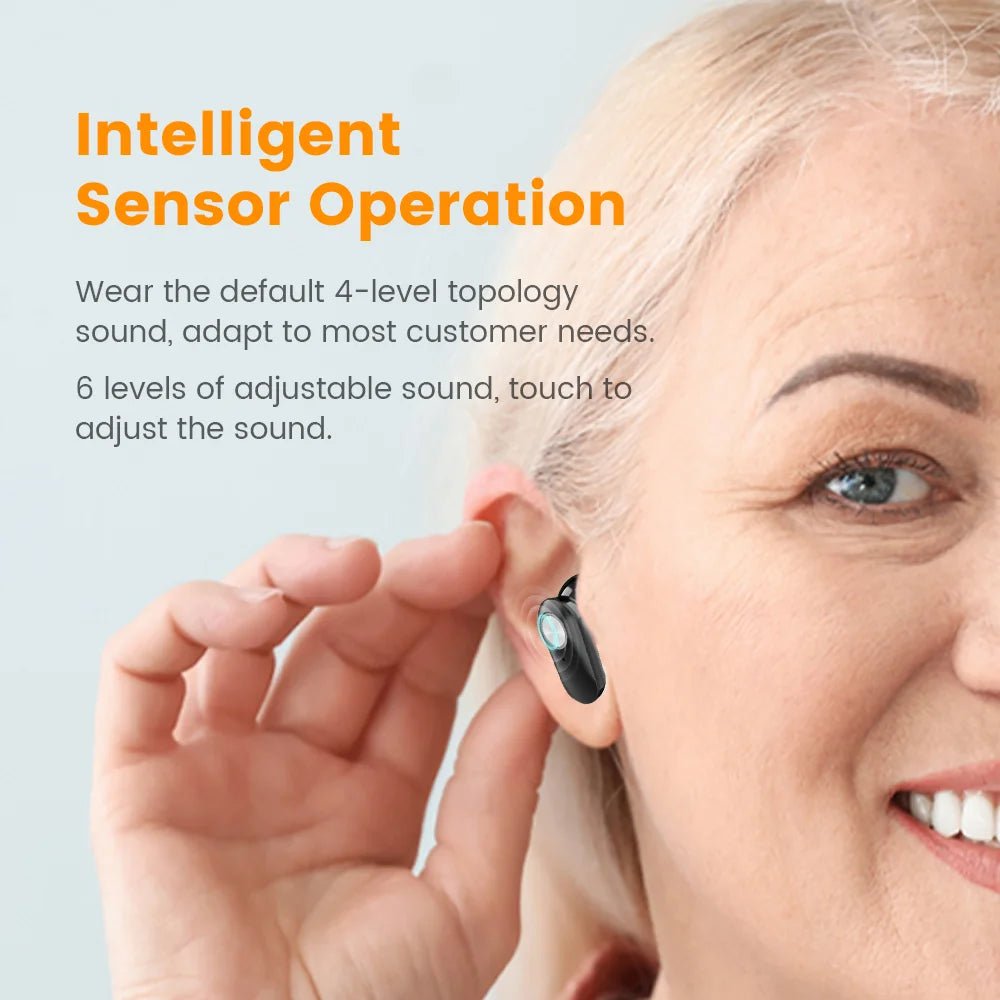 Cat Shop Boys - Elderly Hearing Aid Rechargeable ITE Deaf The Listening Device Mini Wireless Sound Amplifier Invisible Hearing Aids Headphones