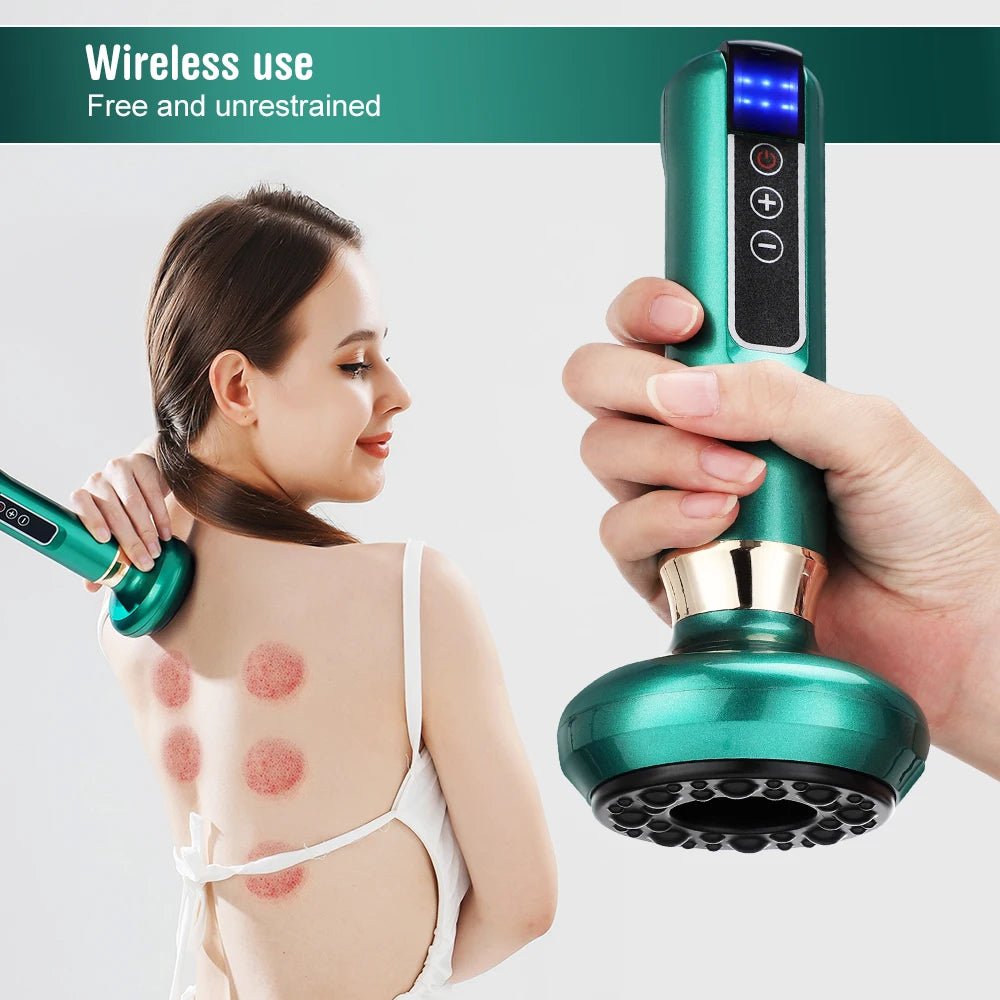 Cat Shop Boys - Electric Cupping Massager Vacuum Suction Cup GuaSha Anti Cellulite Beauty Health Scraping Infrared Heat Body Slimming Massage